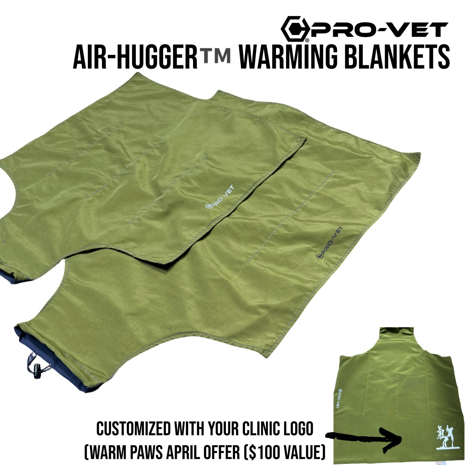 Pro-VET Air Hugger 3-Pack | Veterinary Warming Blanket Alternative (Bair Hugger & Bedjet Compatible)