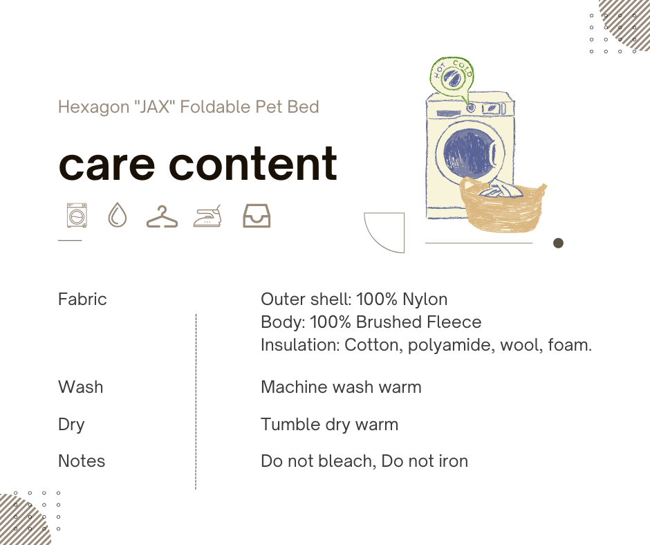 Hexagon "JAX" Foldable Pet Bed *PREORDER* - Contingenci Mask